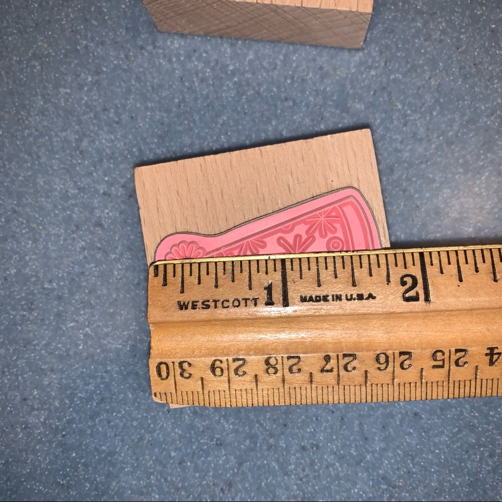 NEW 2 Wood Mounted Rubber Stamp Birthday Party Hat - Picture 4 of 8